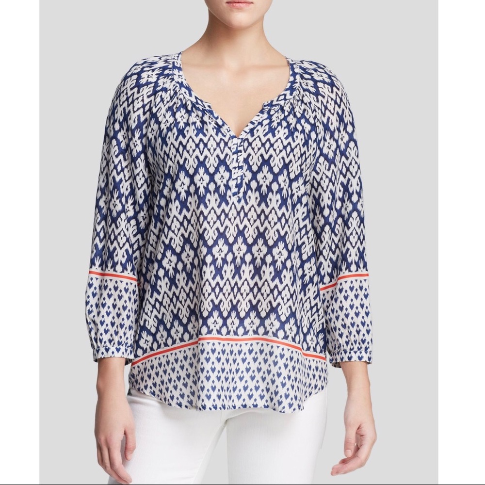 Beachlunchlounge Sonja Ikat print blouse. NWT.